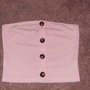 White Zaful tube top